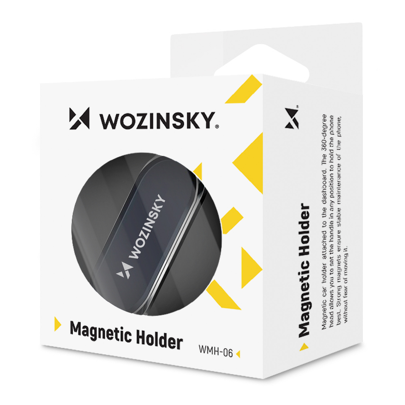„Wozinsky“ lipnus magnetinis 360 automobilio prietaisų skydelio laikiklis, sidabrinis (WMH-06) aprašymas - Prekės nuotrauka