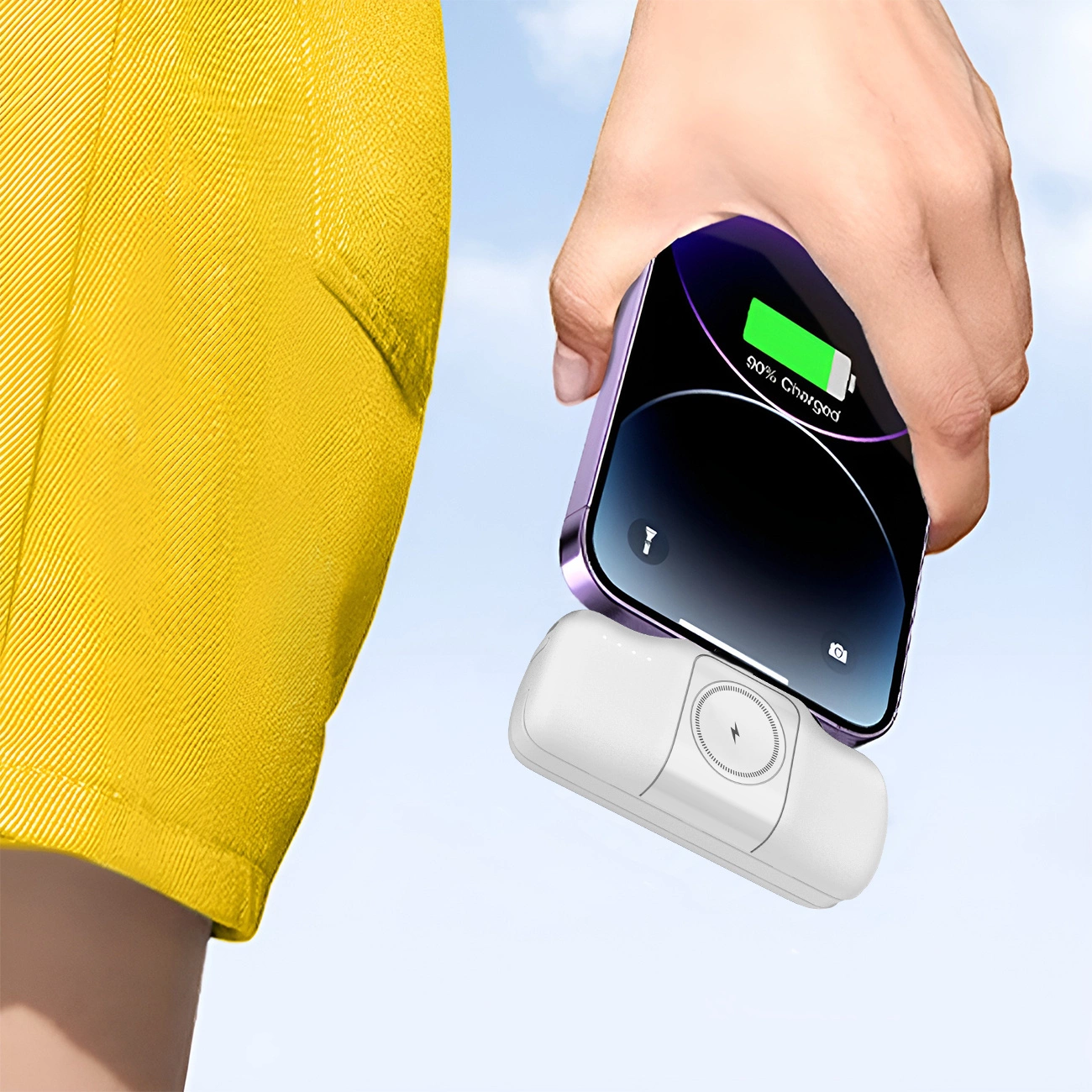 Wozinsky WF16-YLS 5000mAh 15W Lightning Mini Power Bank su Built-in USB-C kabelis ir Apple Watch Charger – baltos spalvos aprašymas - Prekės nuotrauka Wozinsky WF16-YLS 5000mAh 15W Lightning Mini Power Bank su Built-in USB-C kabelis ir Apple Watch Charger – baltos spalvos aprašymas - Prekės nuotrauka
