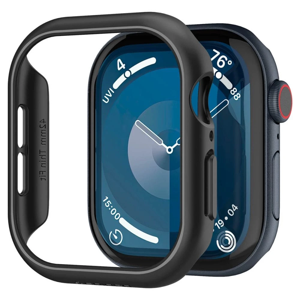Spigen Thin Fit, juodos spalvos – Apple Watch 11/10 42mm