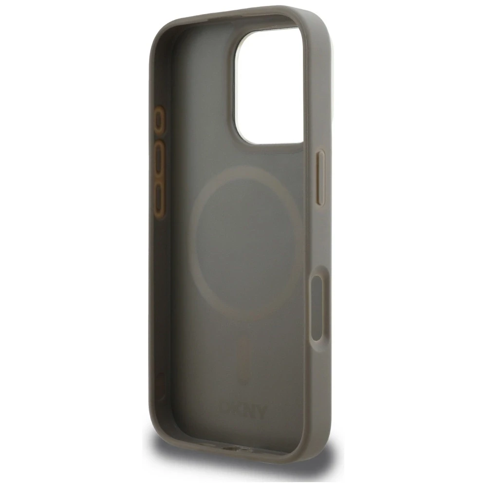 Dėklas DKNY Checkered Pattern Magsafe iPhone 16 Pro Max Case - rusvai gelsvas