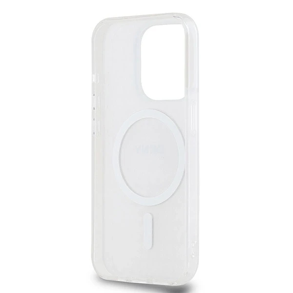 DKNY DKHMP13LHRHSEP Apple iPhone 13 Pro 13 6.1 inch rožinės spalvos kietas dėklas IML Mono & Stripe MagSafe