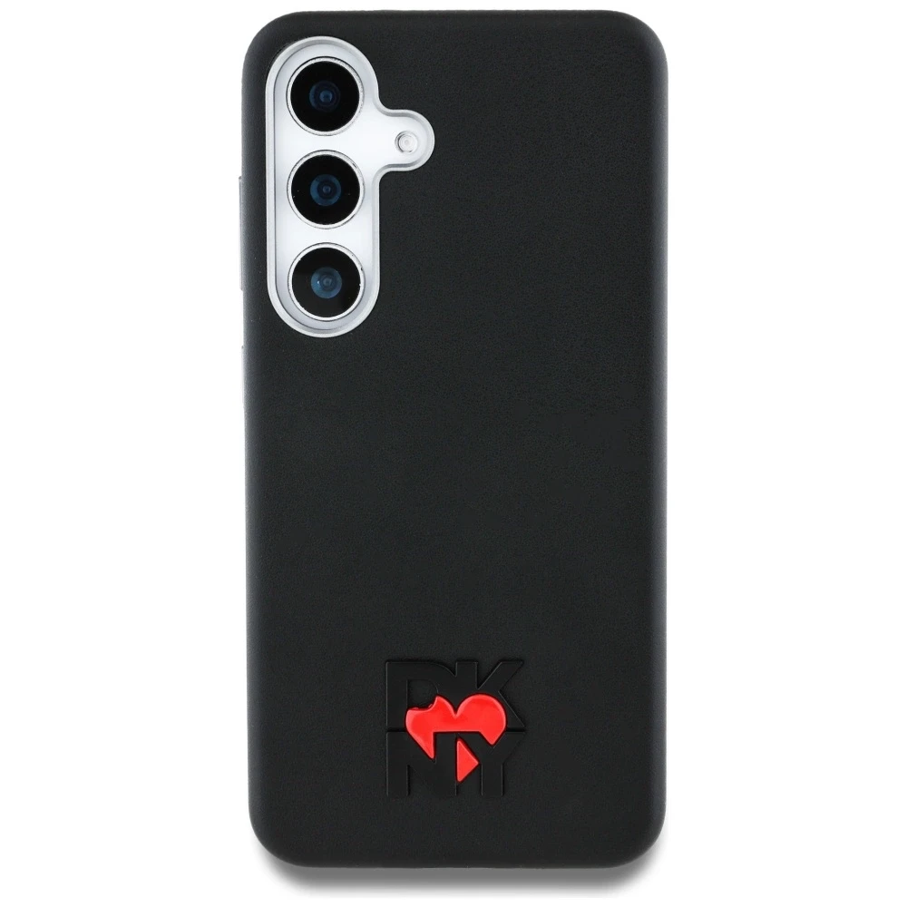 Dėklas DKNY Leather Heart of NY Samsung Galaxy S25 juodos spalvos