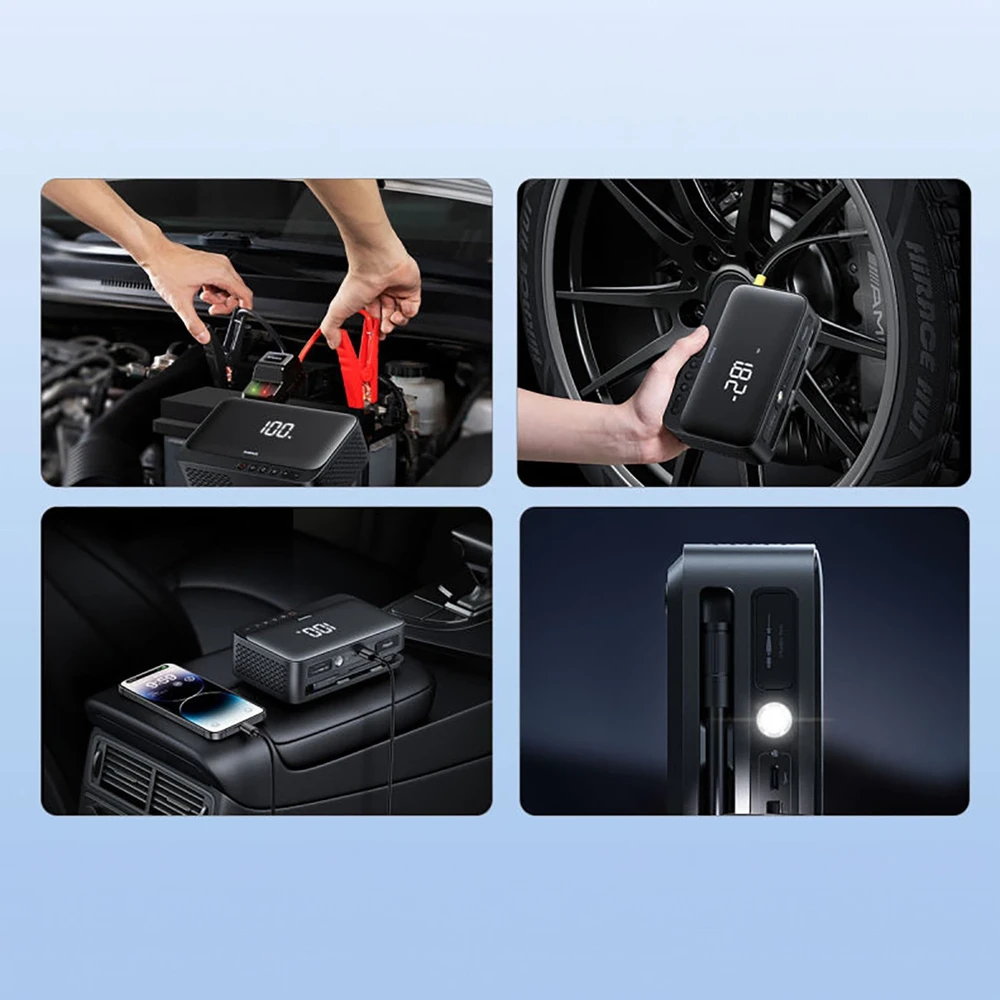 Drėkintuvas Powerbank/Car Jump Starter Baseus Super Energy, 600A (juoda)