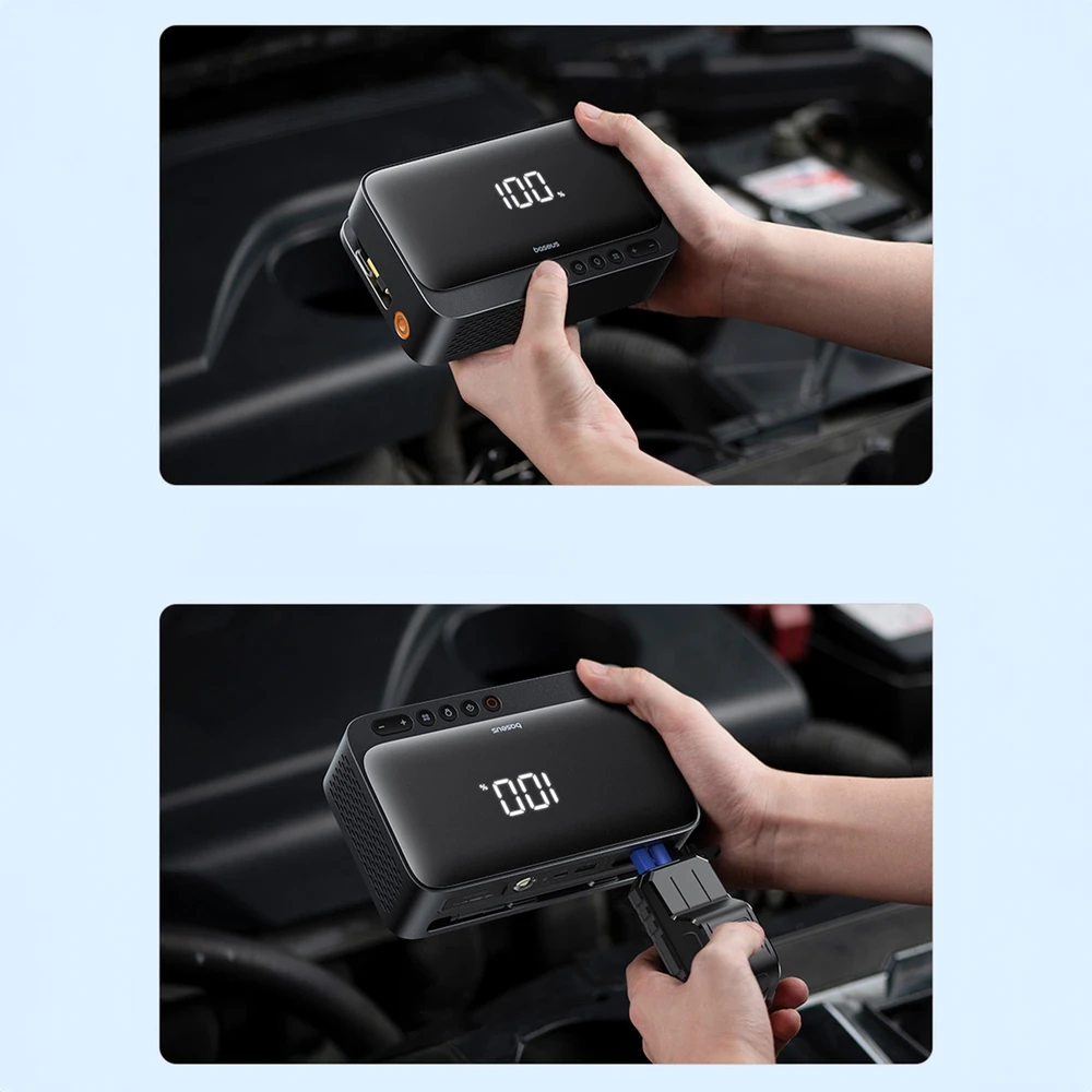Drėkintuvas Powerbank/Car Jump Starter Baseus Super Energy, 600A (juoda)