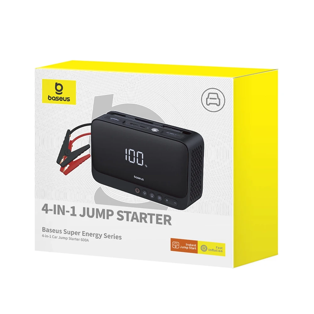Drėkintuvas Powerbank/Car Jump Starter Baseus Super Energy, 600A (juoda)