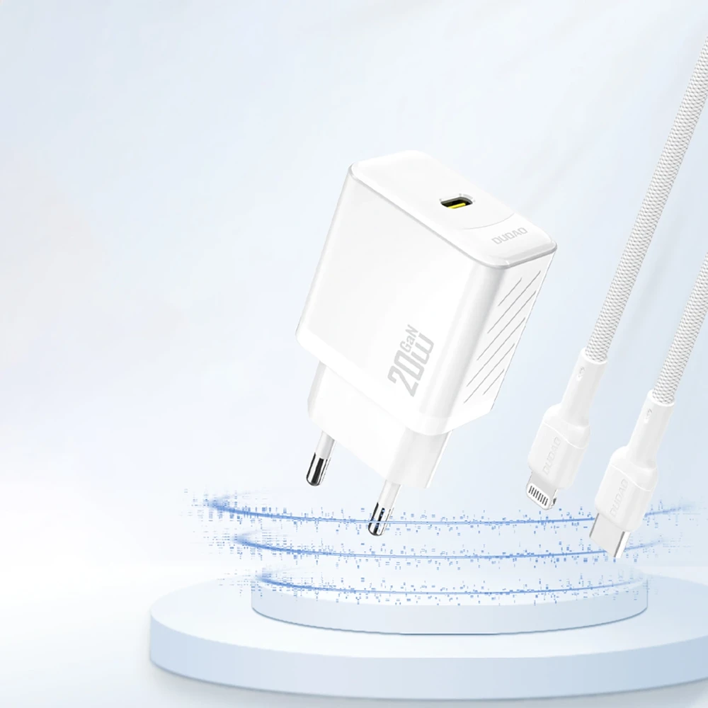 Dudao A26 PD20W GaN USB-C įkroviklis – baltos spalvos