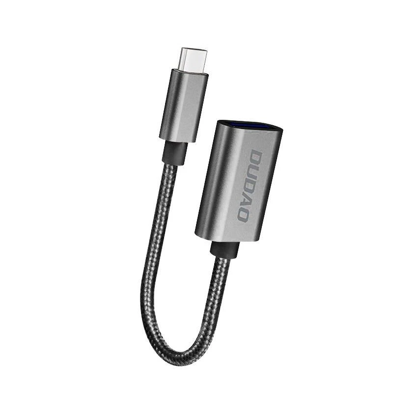 Dudao Type-C į USB OTG adapteris, pilkas