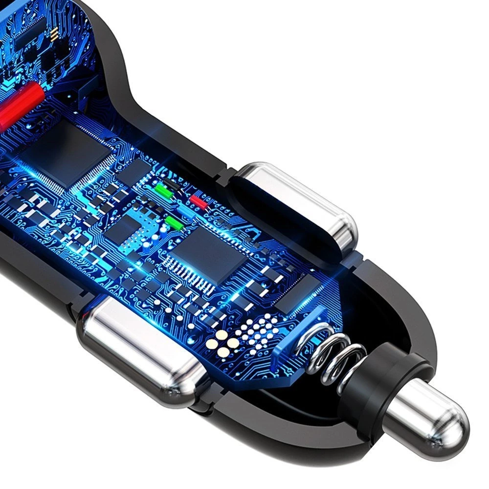 Automobilinis įkroviklis Dudao R7S, 3x USB, 18W (baltas)