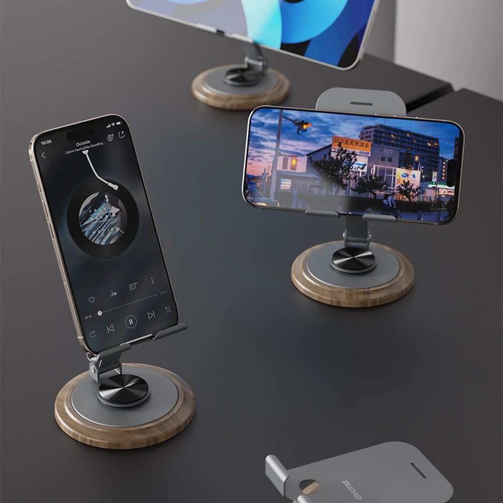 Dudao F17M 360° metalinis telefono stovas – pilkos spalvos
