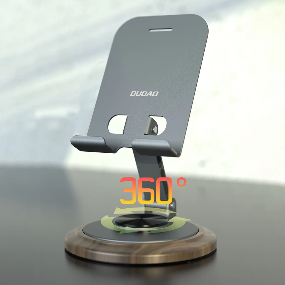 Dudao F17M 360° metalinis telefono stovas – pilkos spalvos