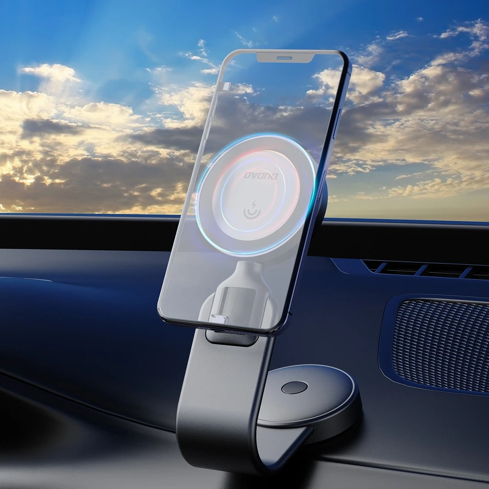 Dudao F21 Pro 15W MagSafe indukcinis automobilinis įkroviklis – Juodas