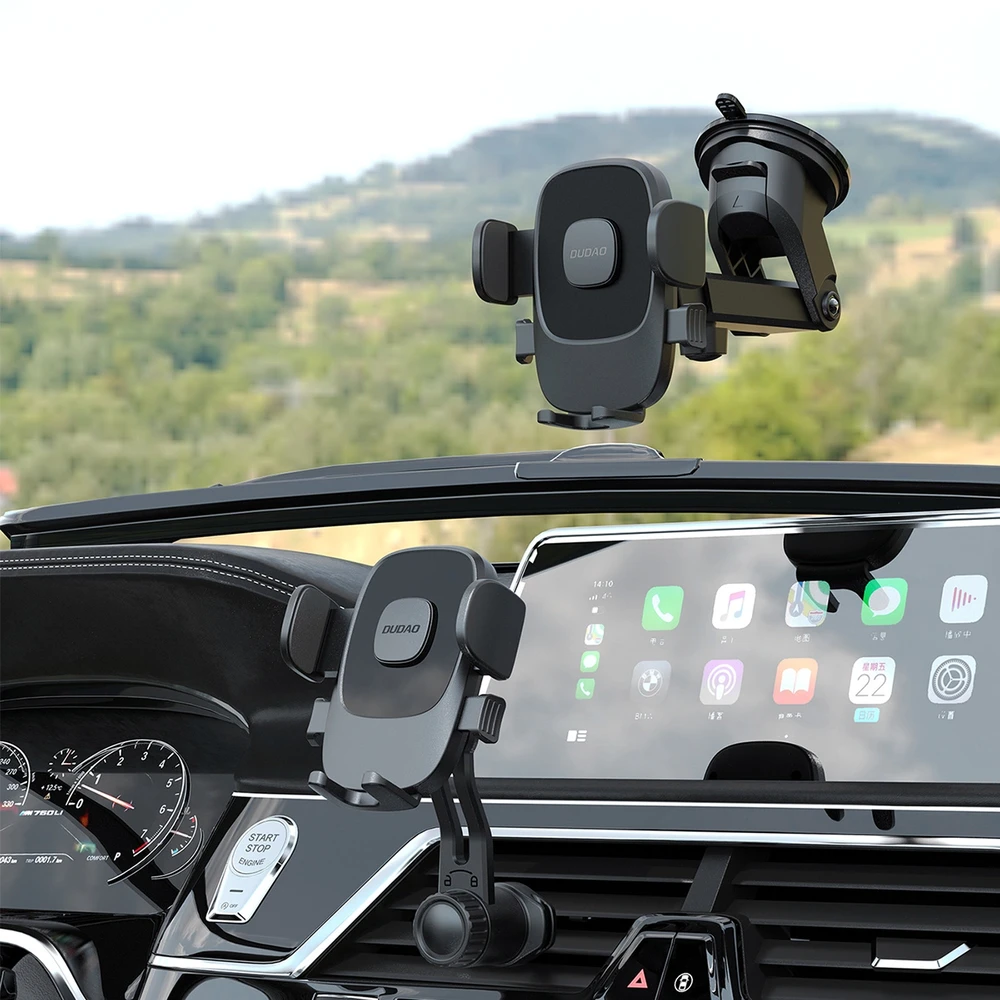 Dudao F2N smartphone holder for 360° air vent – juodos spalvos