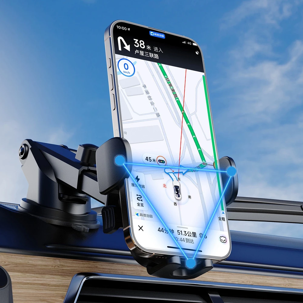 Dudao F2N smartphone holder for 360° air vent – juodos spalvos