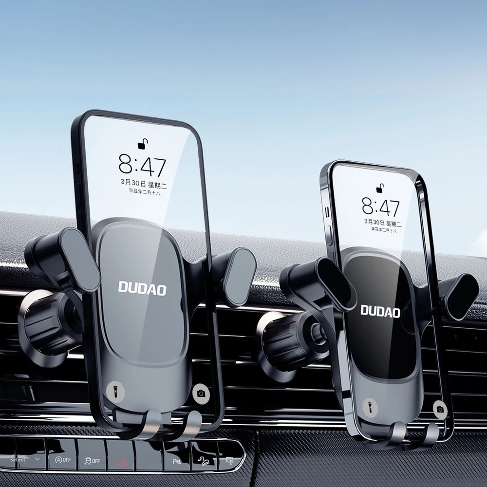 Dudao F5Pro air vent car phone holder – juodos spalvos