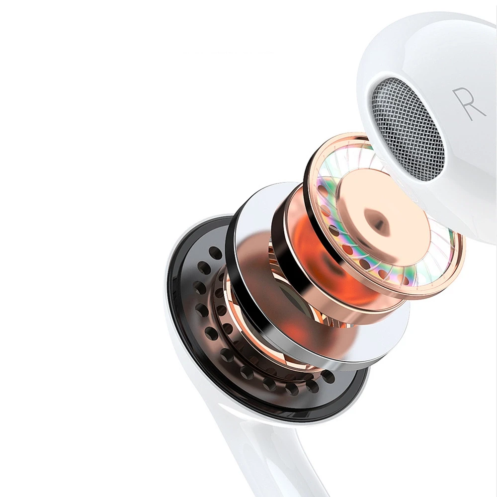 Dudao į ausis įdedamos ausinės su 3,5 mm mini jack jungtimi baltos spalvos (X14PRO)
