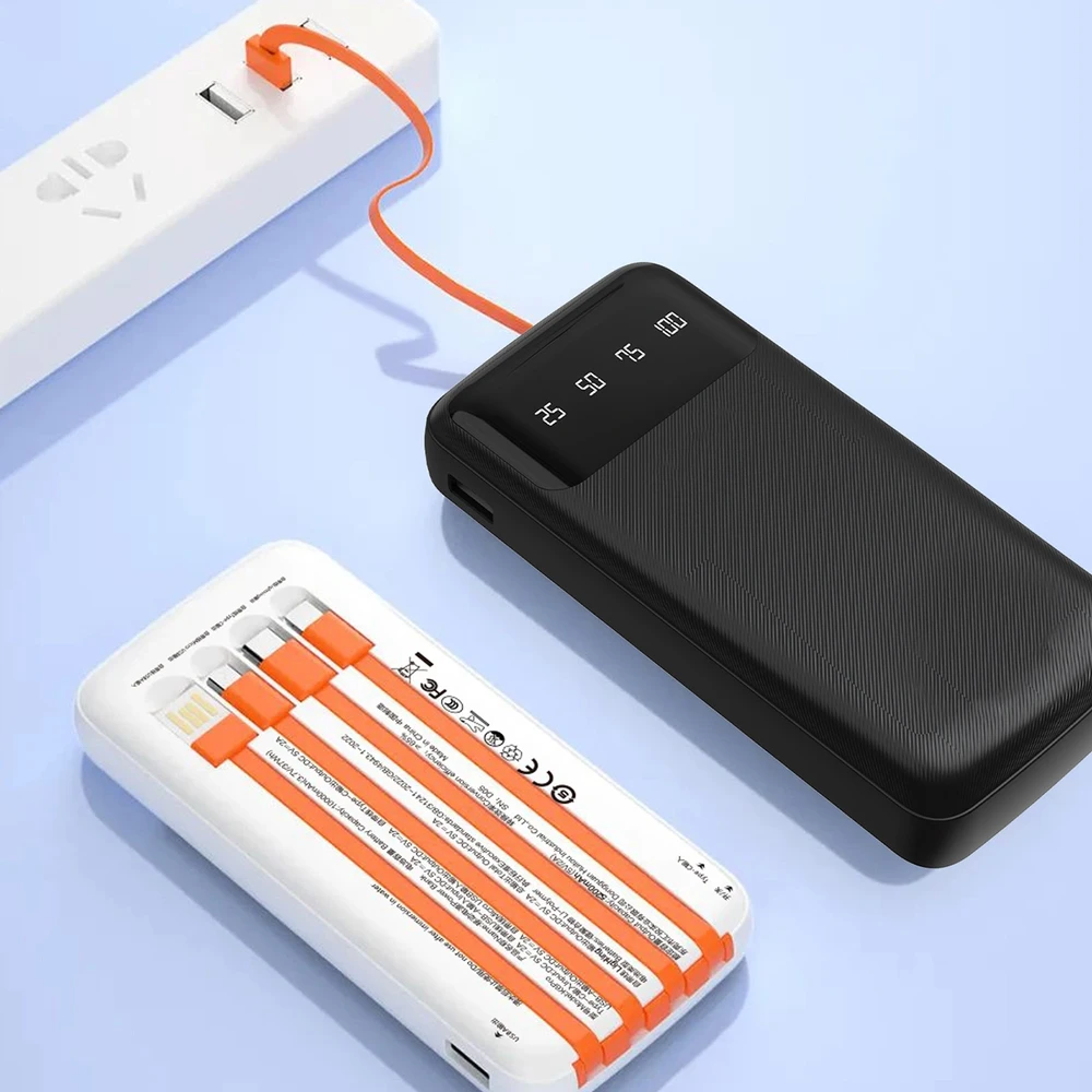 „Dudao K6Pro“ universalus 10 000 mAh maitinimo blokas su USB kabeliu, USB tipas C, žaibo juodas (K6Pro-juodas)