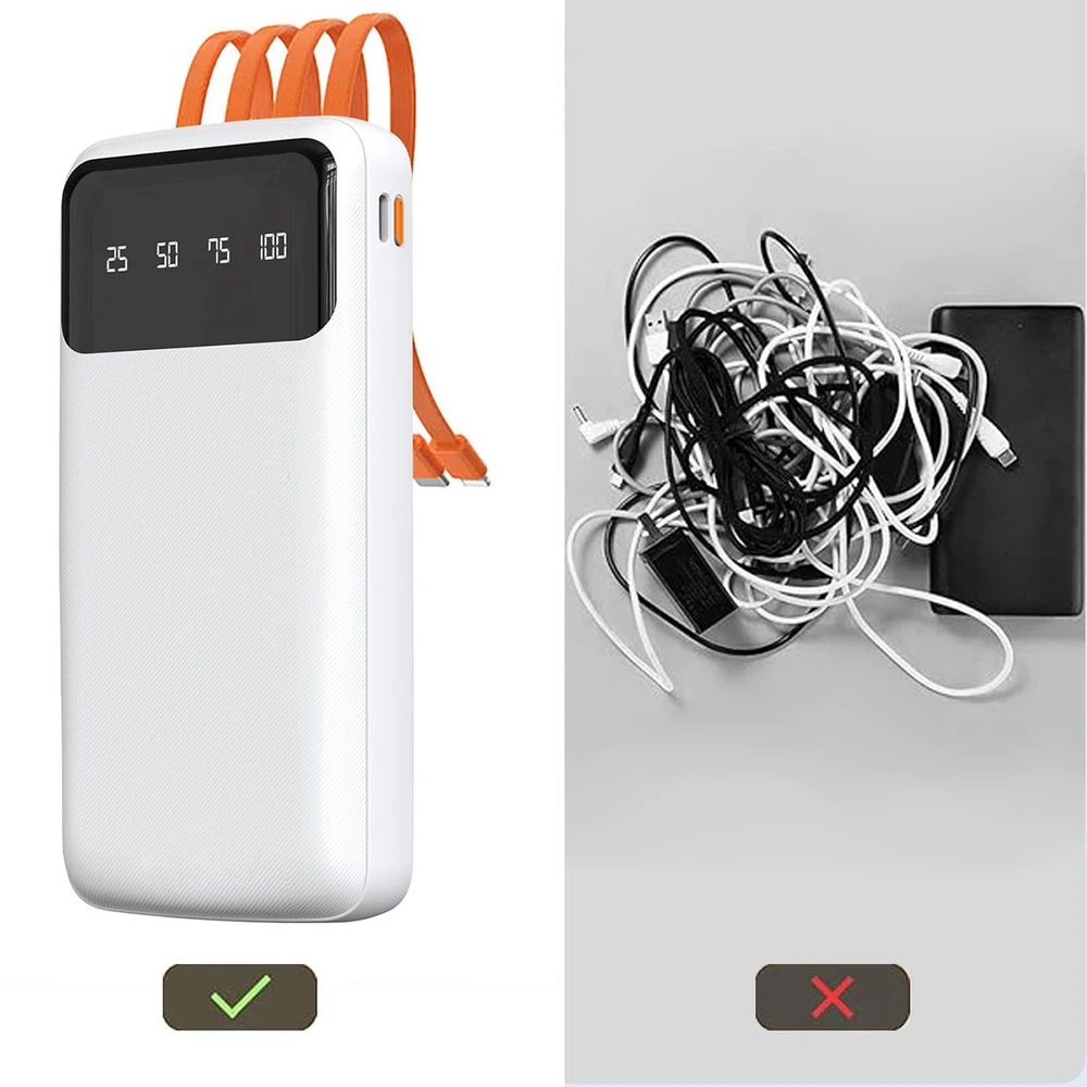 „Dudao K6Pro“ universalus 10 000 mAh maitinimo blokas su USB kabeliu, USB tipas C, žaibo juodas (K6Pro-juodas)