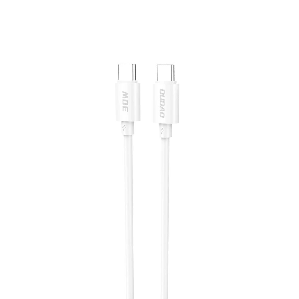 Dudao L4C USB-C / USB-C 30W 2m kabelis – baltos spalvos