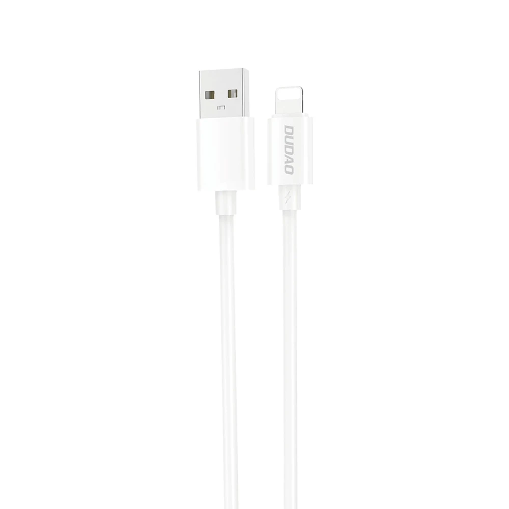 USB kabelis Dudao (L4SL) lightning (2A) baltas (1m)