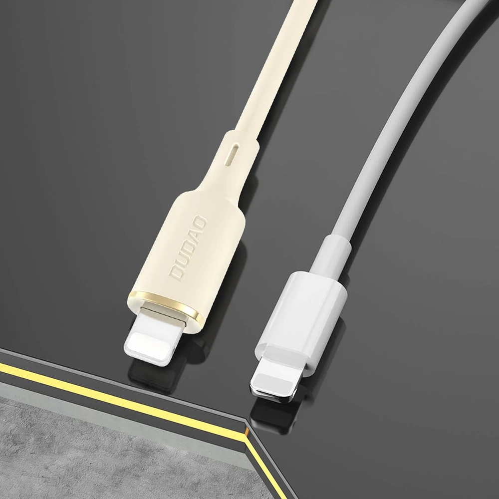 Dudao L7SL USB-A – Lightning 5A kabelis 1m – beige