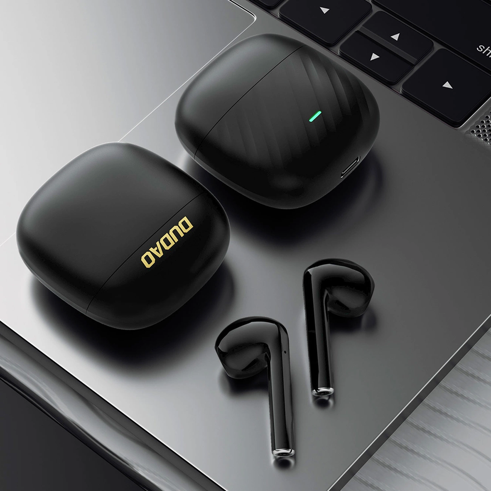 Dudao U14+ belaidės į ausis įkišamos TWS Bluetooth 5.3 ausinės - juodos spalvos