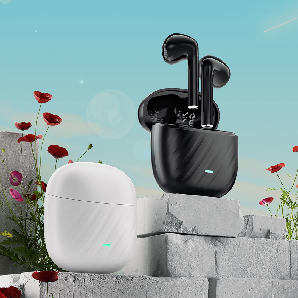Dudao U14+ belaidės į ausis įkišamos TWS Bluetooth 5.3 ausinės - juodos spalvos