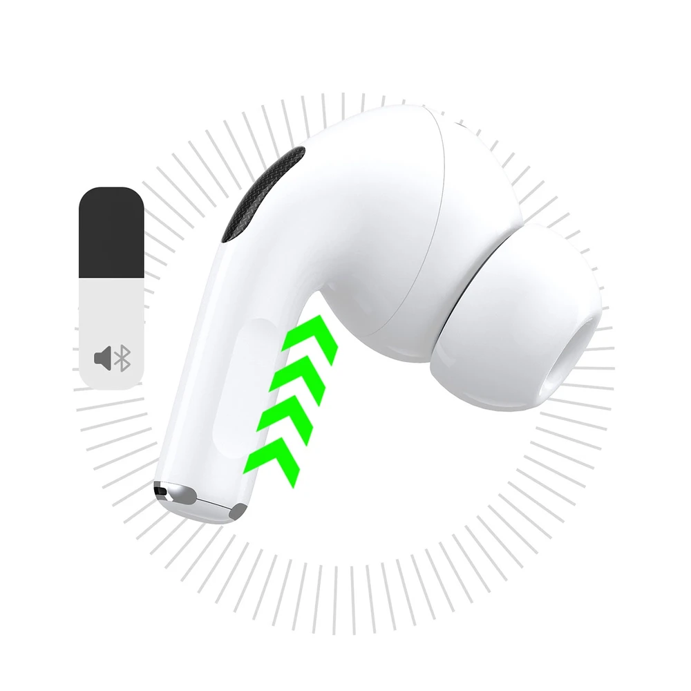 Dudao U19 į ausis įkišamos TWS belaidės Bluetooth 5.3 ausinės with LED ekranas – baltas