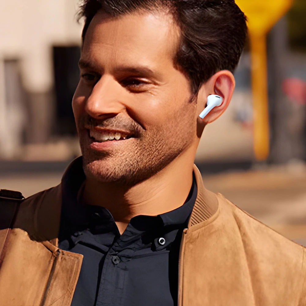 Dudao U19 į ausis įkišamos TWS belaidės Bluetooth 5.3 ausinės with LED ekranas – baltas