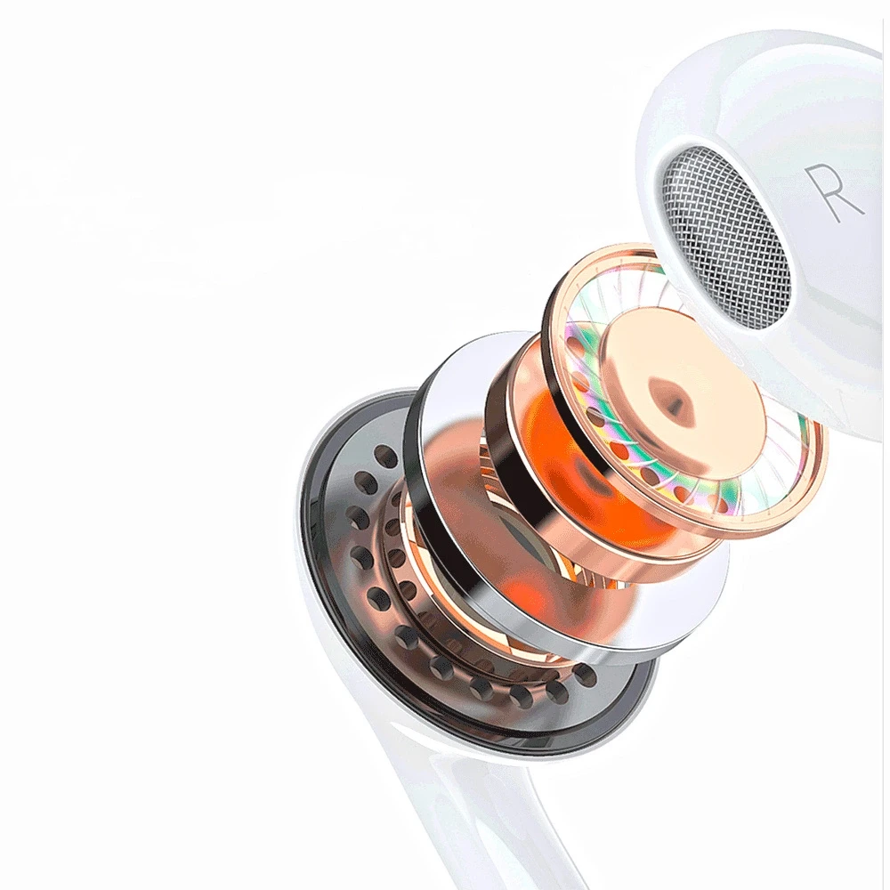 Dudao X14PROL-W1 į ausis įkišamos ausinės su Lightning jungtimi baltos spalvos (X14PROL-W1)