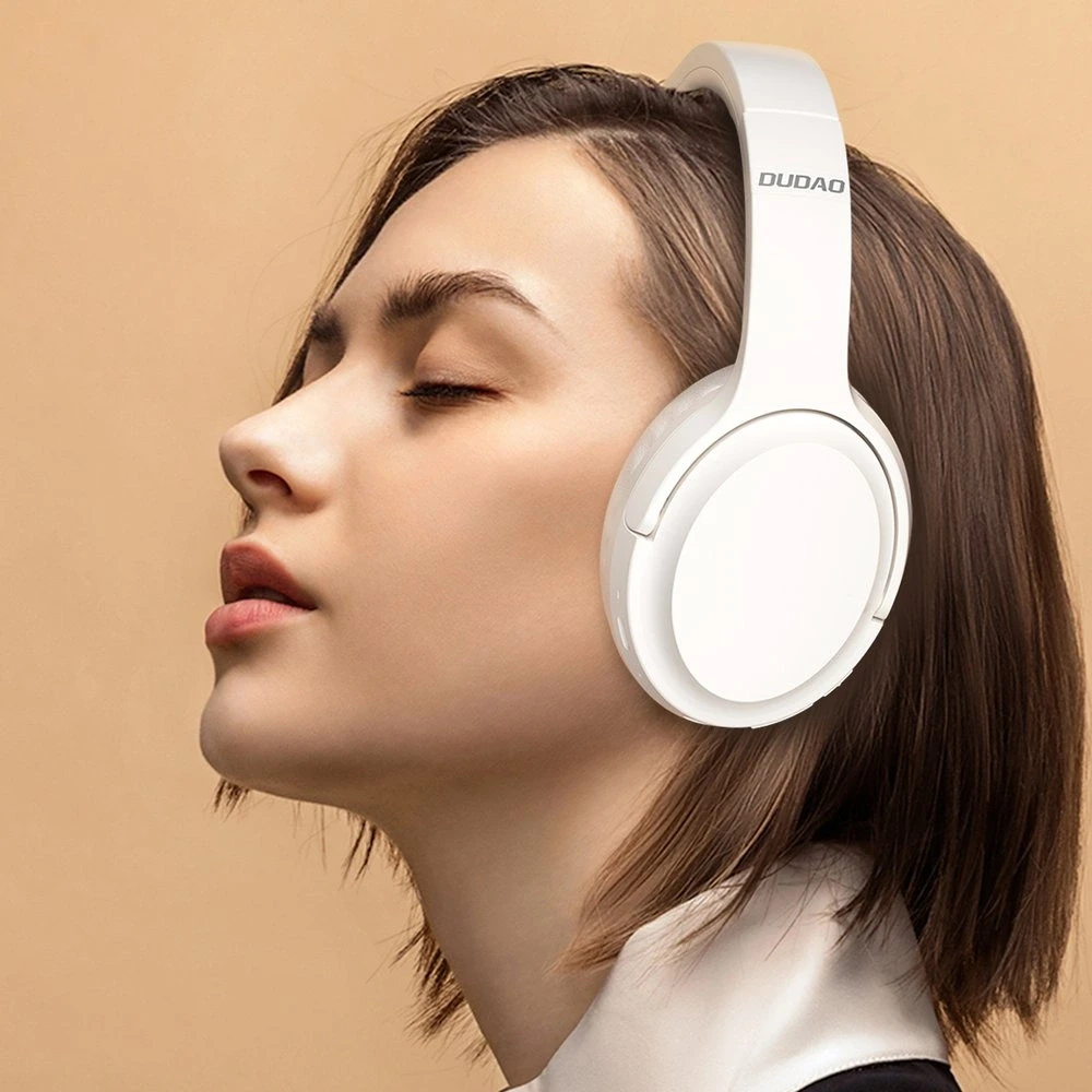 Dudao X22Pro on-ear belaidės Bluetooth 5.3 ausinės – baltos spalvos
