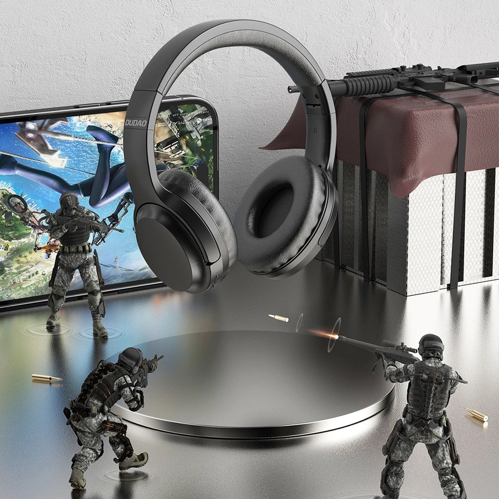 Dudao daugiafunkcinės belaidės Bluetooth 5.0 ausinės, FM radijas, (X22Pro juodos)
