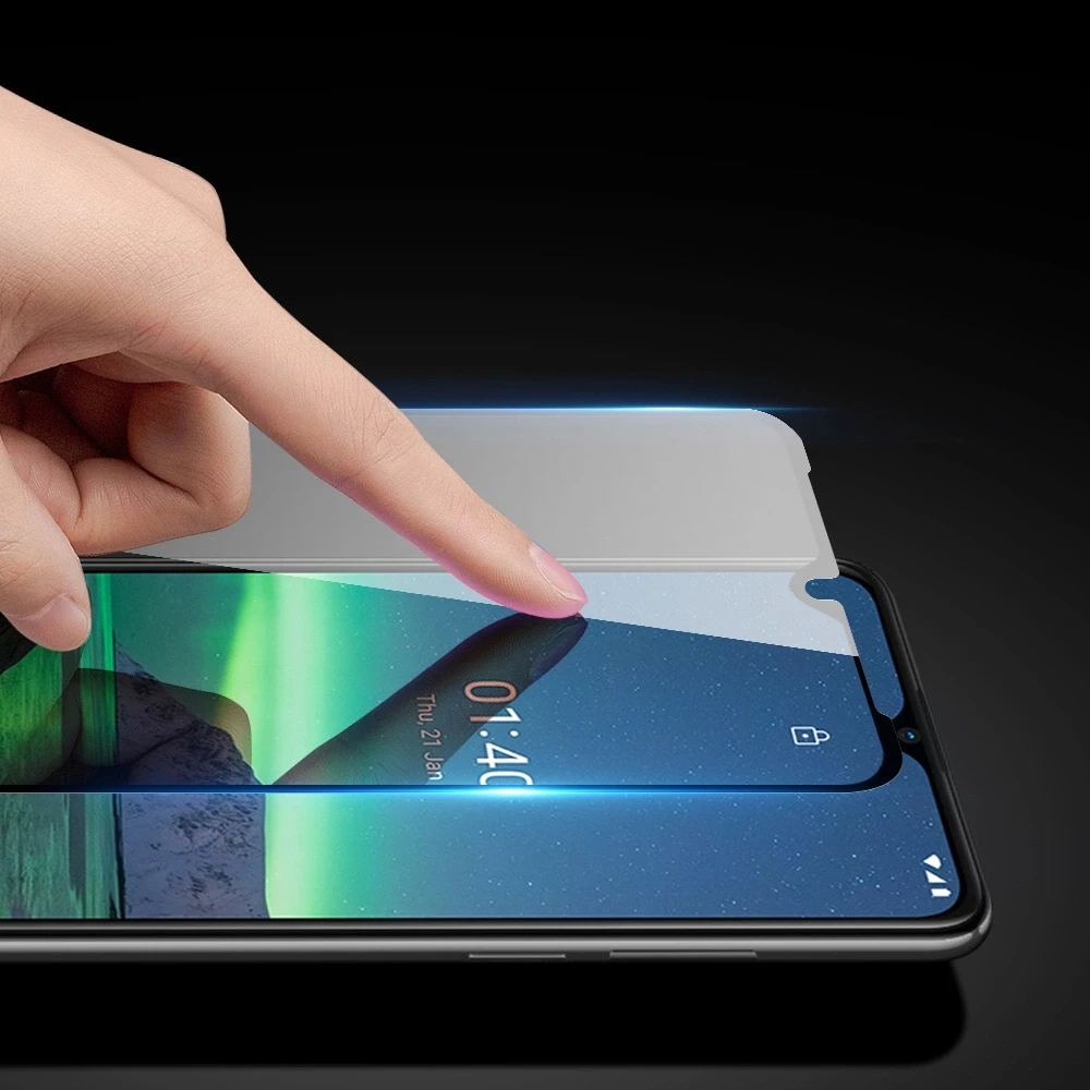 Dux Ducis 10D Apsauginis stiklas Tough ekrano apsauga, pilnai padengta rėmeliu, skirta Nokia 1.4 skaidrus (tinka dėklui)