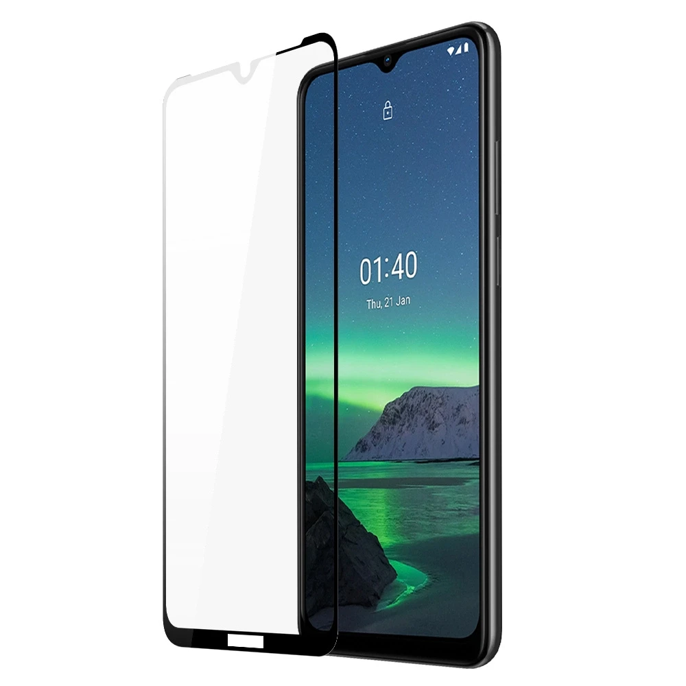 Dux Ducis 10D Apsauginis stiklas Tough ekrano apsauga, pilnai padengta rėmeliu, skirta Nokia 1.4 skaidrus (tinka dėklui)