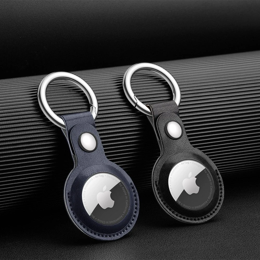 Dux Ducis 4vnt set Silicone flexible cover keychain loop dėklas skirtas Apple AirTag (juodos spalvos / žalios spalvos / rožinės spalvos / mėlynos spalvos)