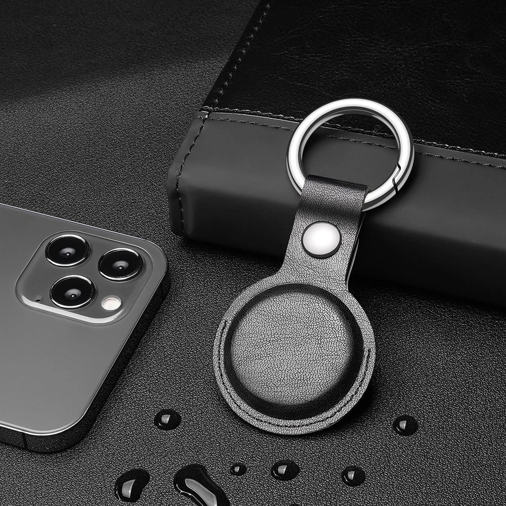 Dux Ducis 4vnt set Silicone flexible cover keychain loop dėklas skirtas Apple AirTag (juodos spalvos / žalios spalvos / rožinės spalvos / mėlynos spalvos)