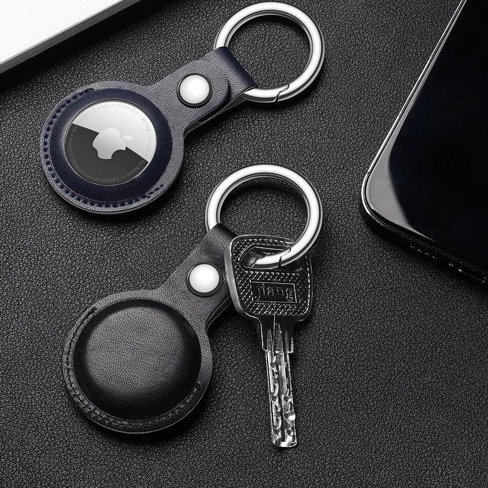 Dux Ducis 4vnt set Silicone flexible cover keychain loop dėklas skirtas Apple AirTag (juodos spalvos / žalios spalvos / rožinės spalvos / mėlynos spalvos)