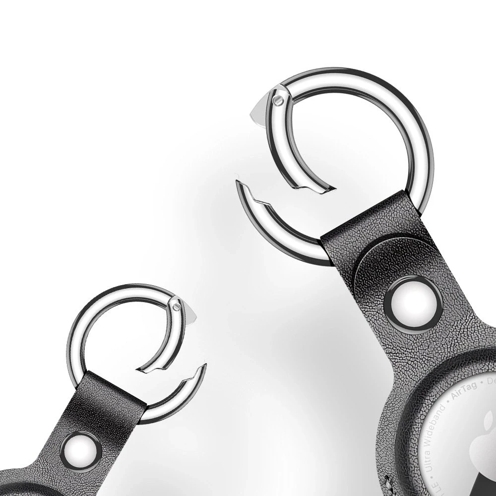 Dux Ducis 4vnt set Silicone flexible cover keychain loop dėklas skirtas Apple AirTag (juodos spalvos / žalios spalvos / rožinės spalvos / mėlynos spalvos)