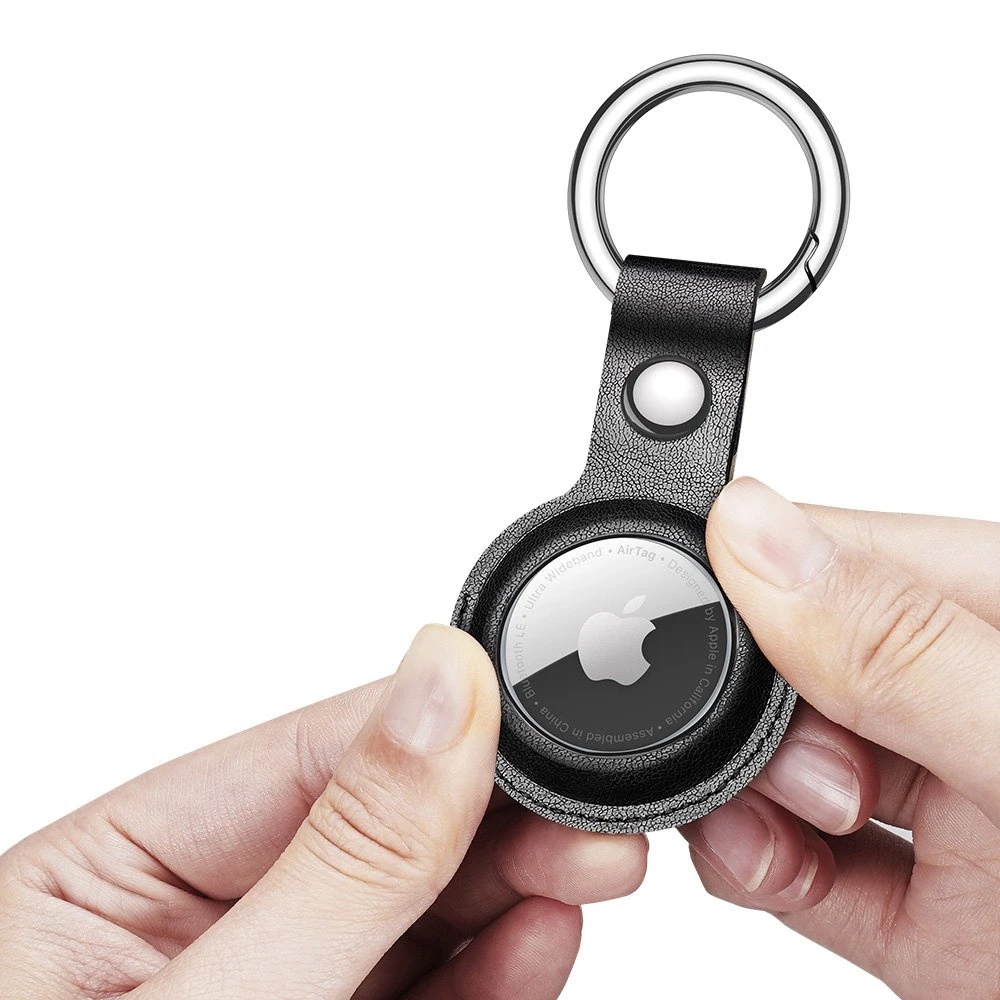 Dux Ducis 4vnt set Silicone flexible cover keychain loop dėklas skirtas Apple AirTag (juodos spalvos / žalios spalvos / rožinės spalvos / mėlynos spalvos)