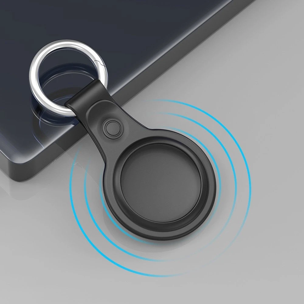 Dux Ducis 4vnt set Silicone flexible cover keychain loop dėklas skirtas Apple AirTag (juodos spalvos / žalios spalvos / rožinės spalvos / mėlynos spalvos)