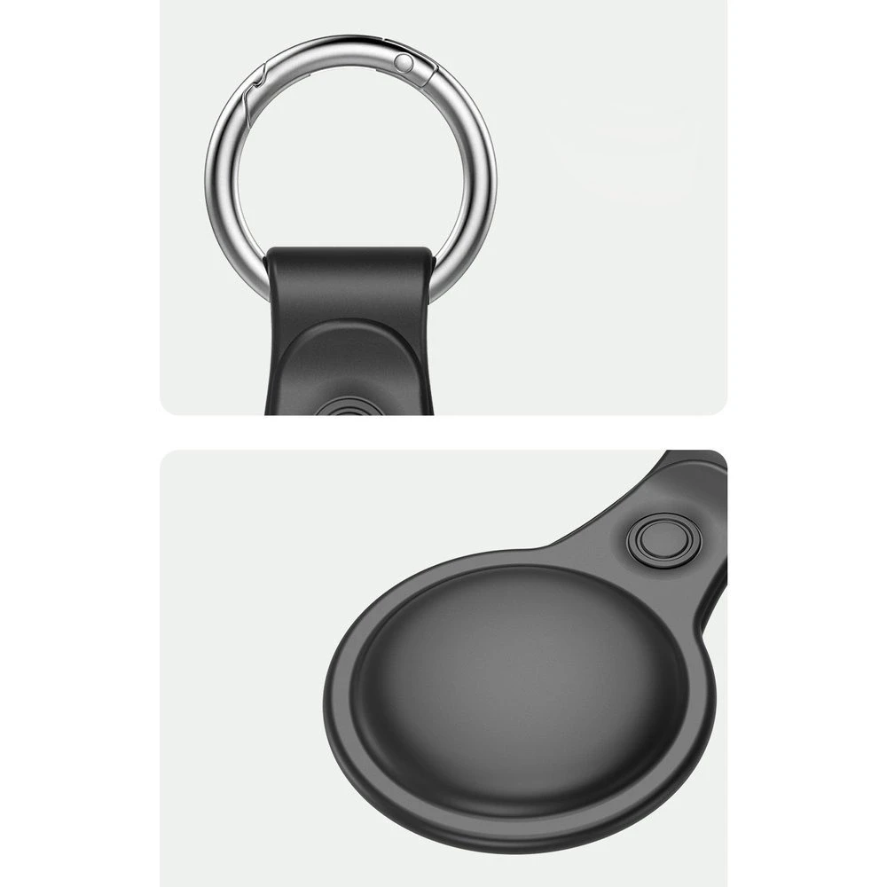 Dux Ducis 4vnt set Silicone flexible cover keychain loop dėklas skirtas Apple AirTag (juodos spalvos / žalios spalvos / rožinės spalvos / mėlynos spalvos)