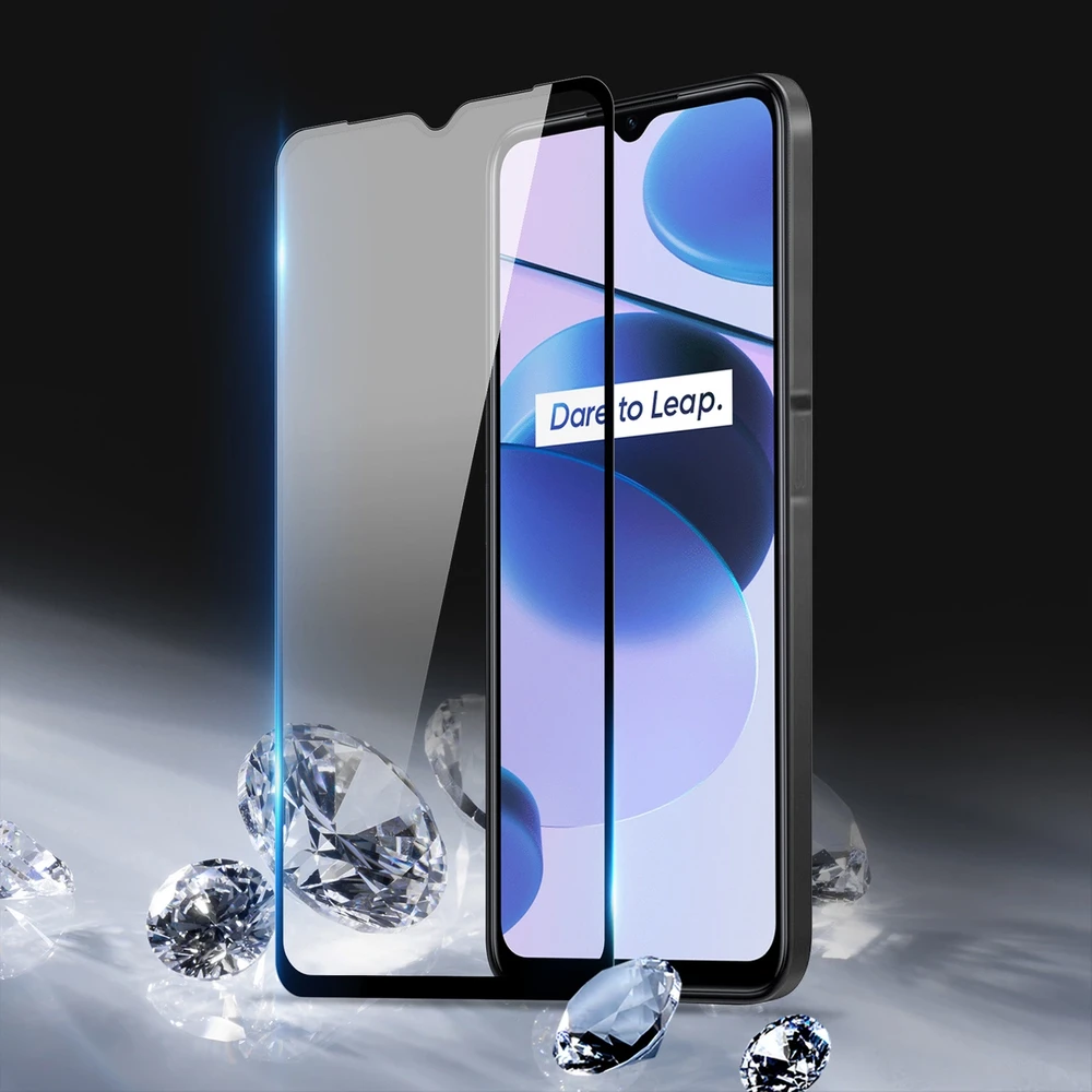 Dux Ducis 9D Apsauginis stiklas full screen 9H apsauginis stiklas with frame Realme C35 juodas (case friendly)