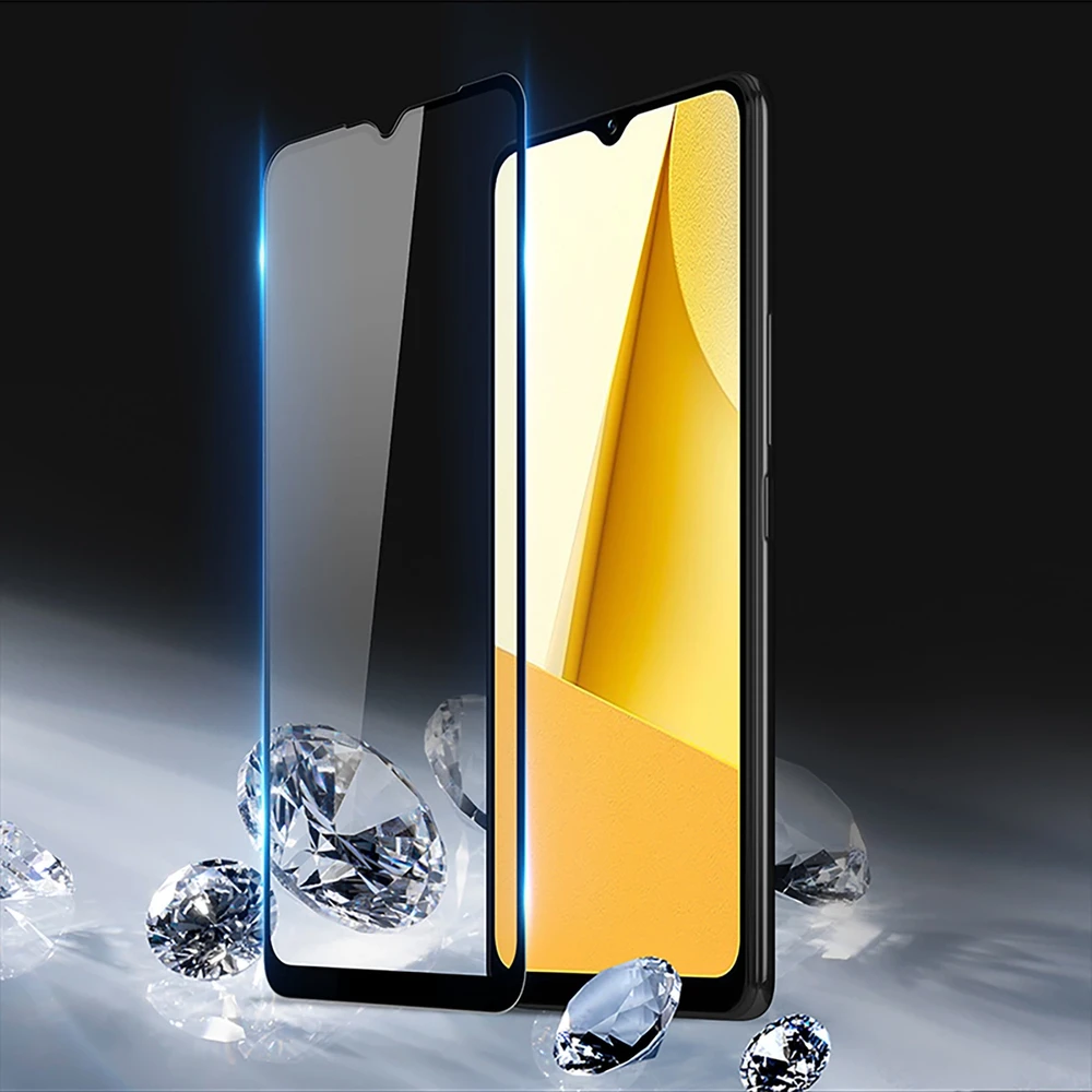 Dux Ducis 9D Apsauginis stiklas Vivo Y16 / Y02s full screen with frame juodas (case friendly)