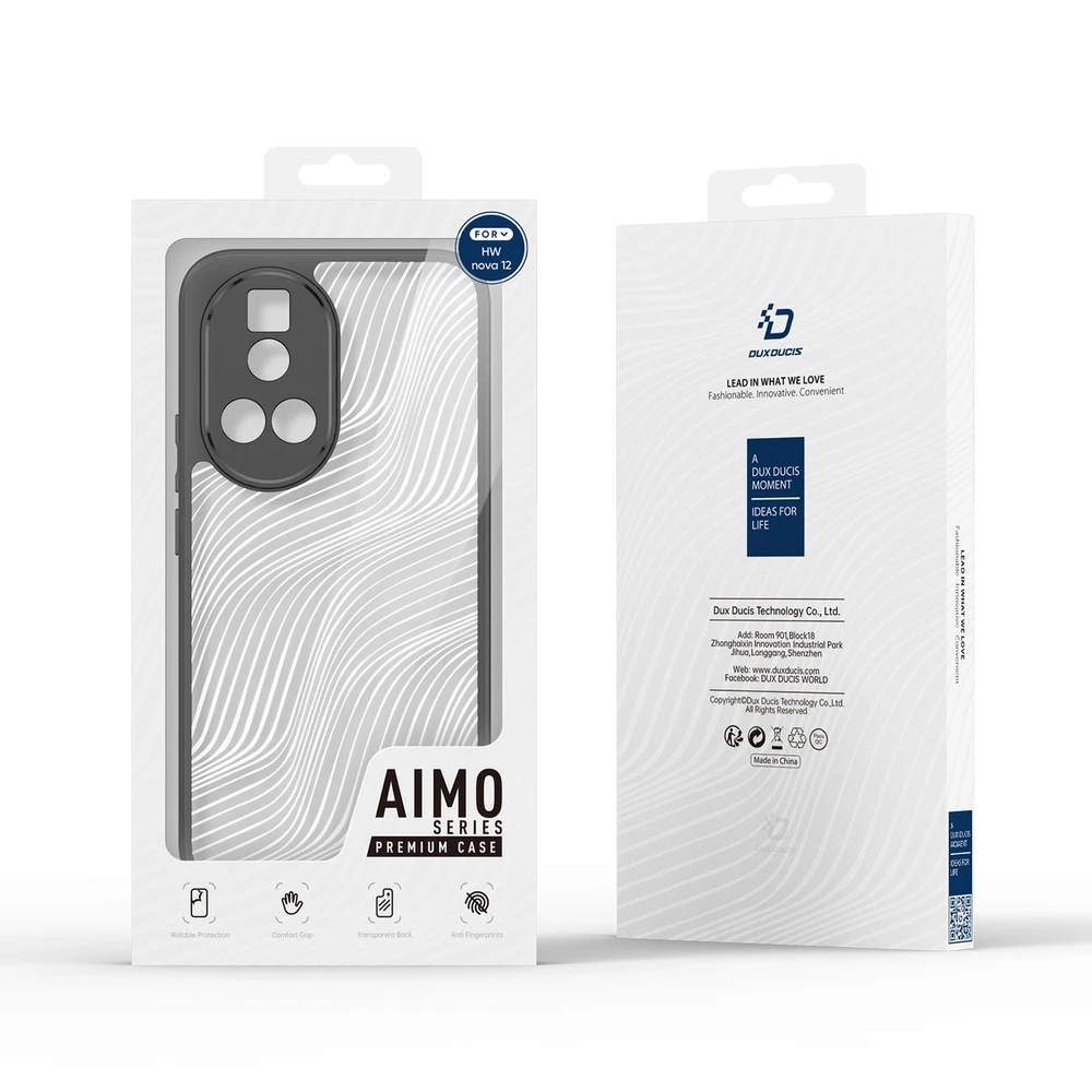 Dux Ducis Aimo Huawei Nova 12 Pro – dėklas telefonui juodos spalvos
