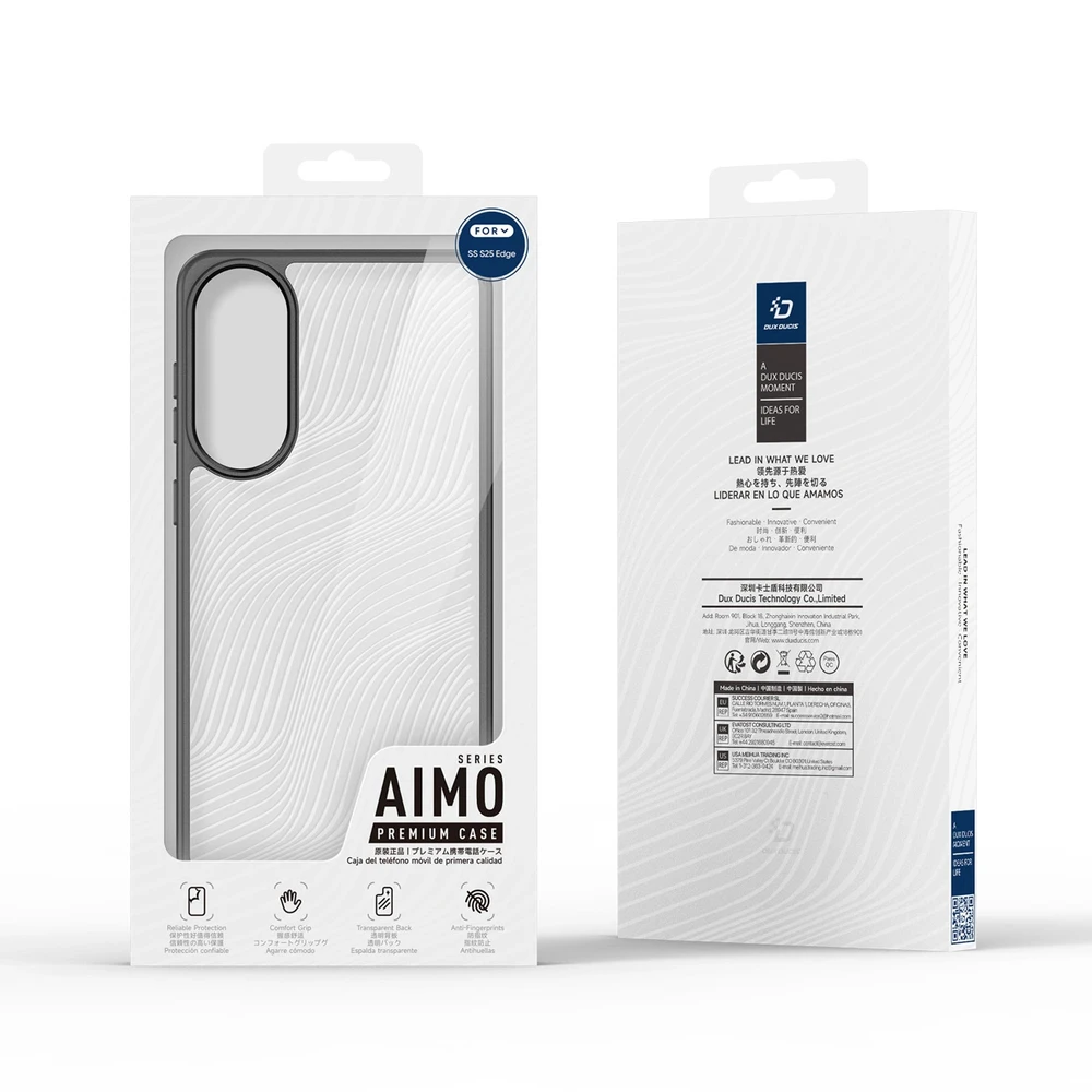 Dux Ducis Aimo dėklas skirtas Samsung Galaxy S25 Edge - juodos spalvos