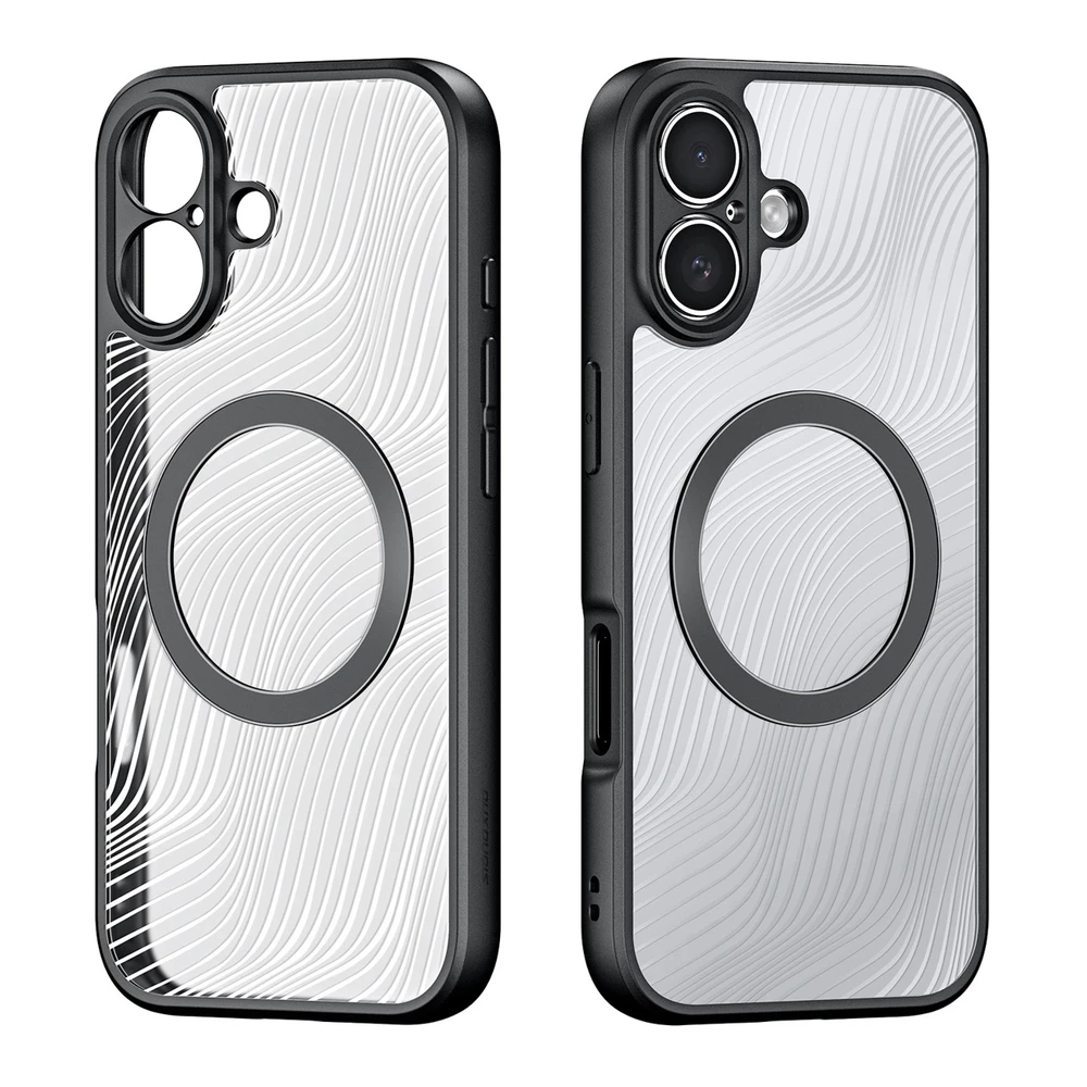 Dux Ducis Aimo Mag dėklas su Magnetic Ring skirtas Apple iPhone 17 – juodos spalvos