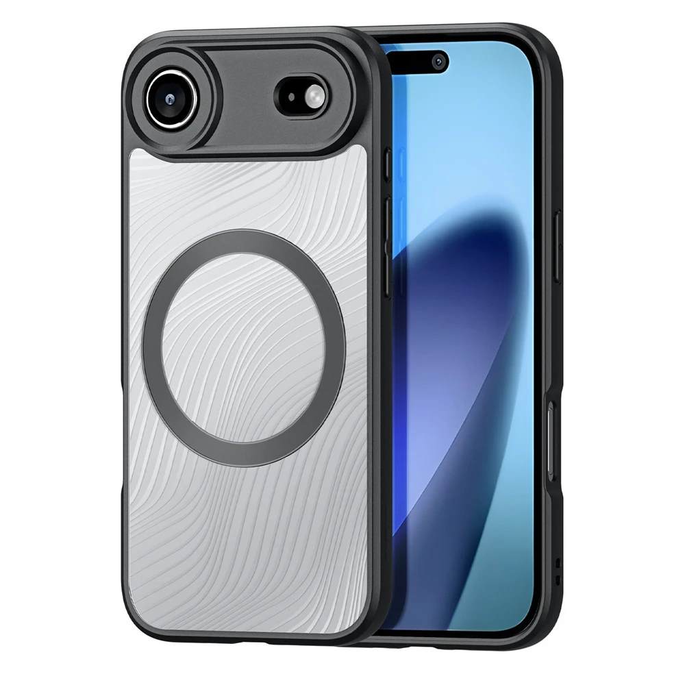 Dux Ducis Aimo Mag dėklas su Magnetic Ring skirtas Apple iPhone 17 Air – juodos spalvos
