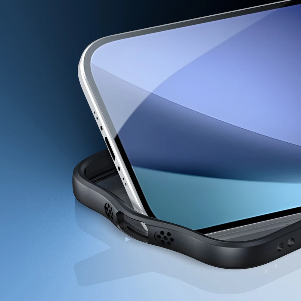 Dux Ducis Aimo Mag dėklas su Magnetic Ring and Stand skirtas Apple iPhone 17 Air – juodos spalvos