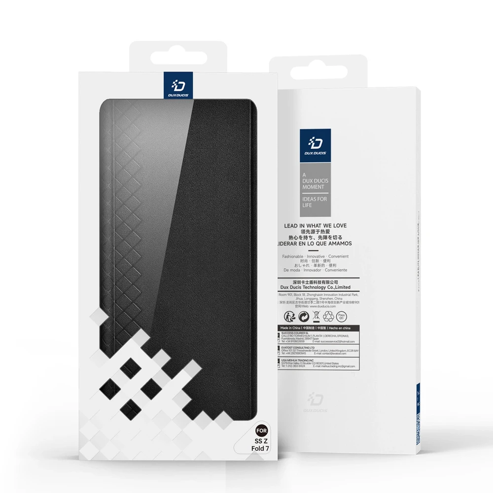 Dėklas Dux Ducis Brill na Samsung Galaxy Z Fold7 su zamknięciem magnetycznym - juodos spalvos
