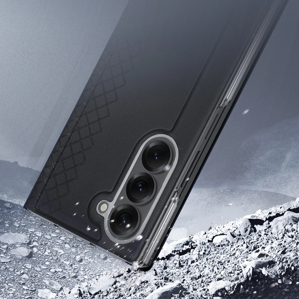 Dėklas Dux Ducis Brill na Samsung Galaxy Z Fold7 su zamknięciem magnetycznym - juodos spalvos