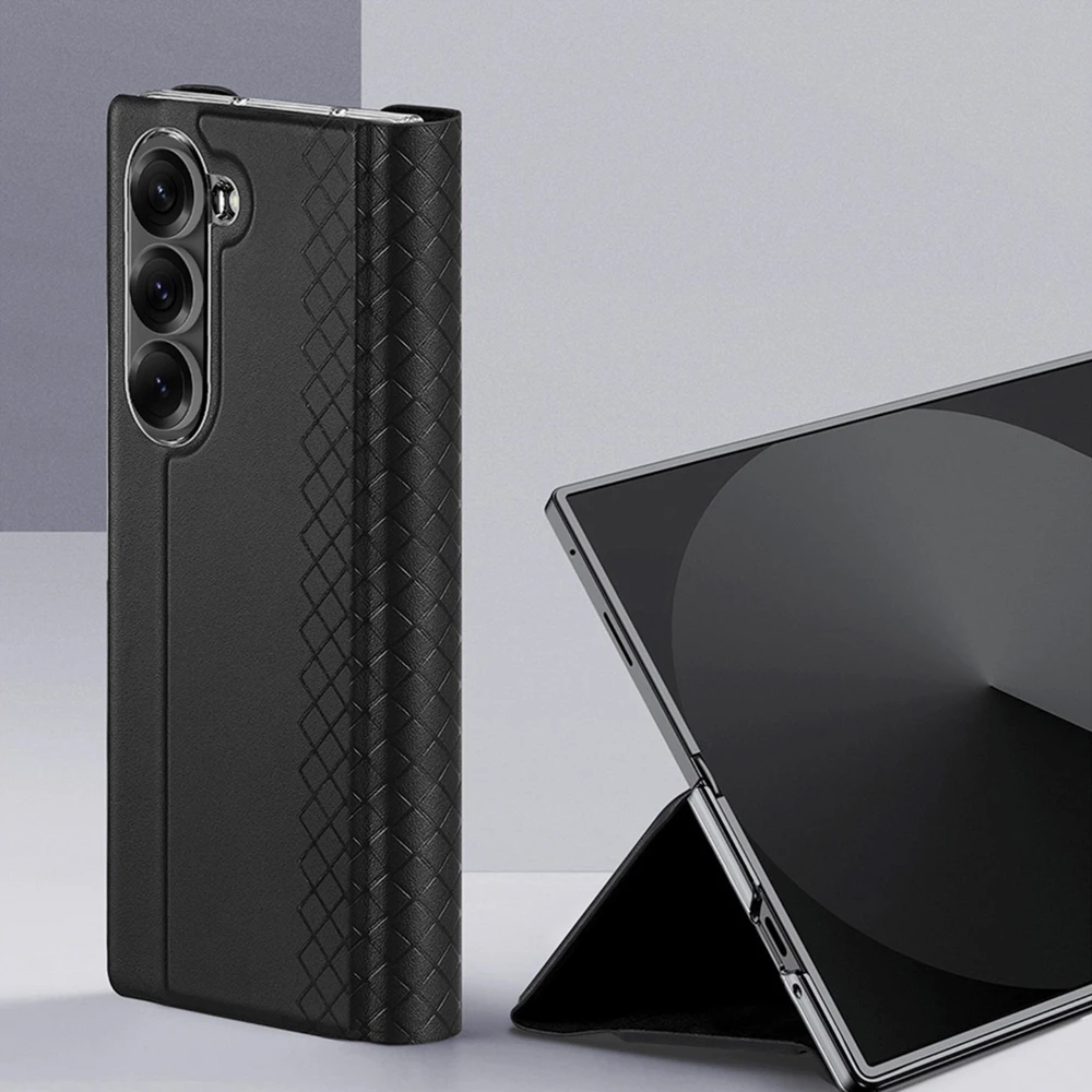 Dėklas Dux Ducis Brill na Samsung Galaxy Z Fold7 su zamknięciem magnetycznym - juodos spalvos